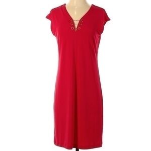 Carmen Marc Valvo Women’s Red Sheath Dress Size Small